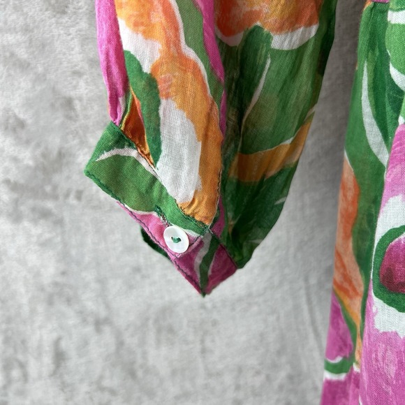 Banjanan Abigail Dress Floral Puff Sleeve Ruffle Hem Women's Small‎ - Picture 5 of 10